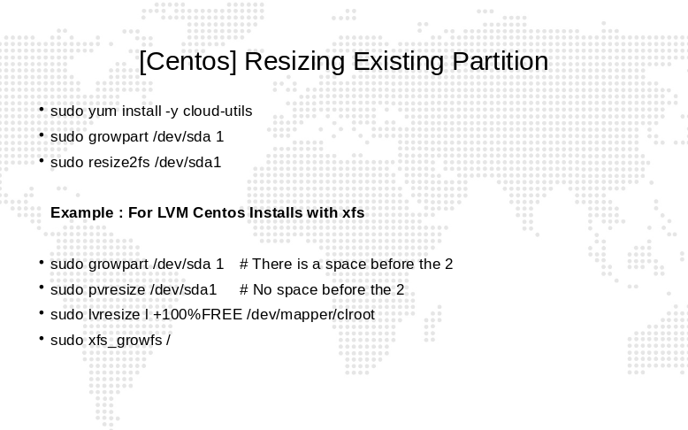 Redimensionarea partiției CENTOS cu LVM