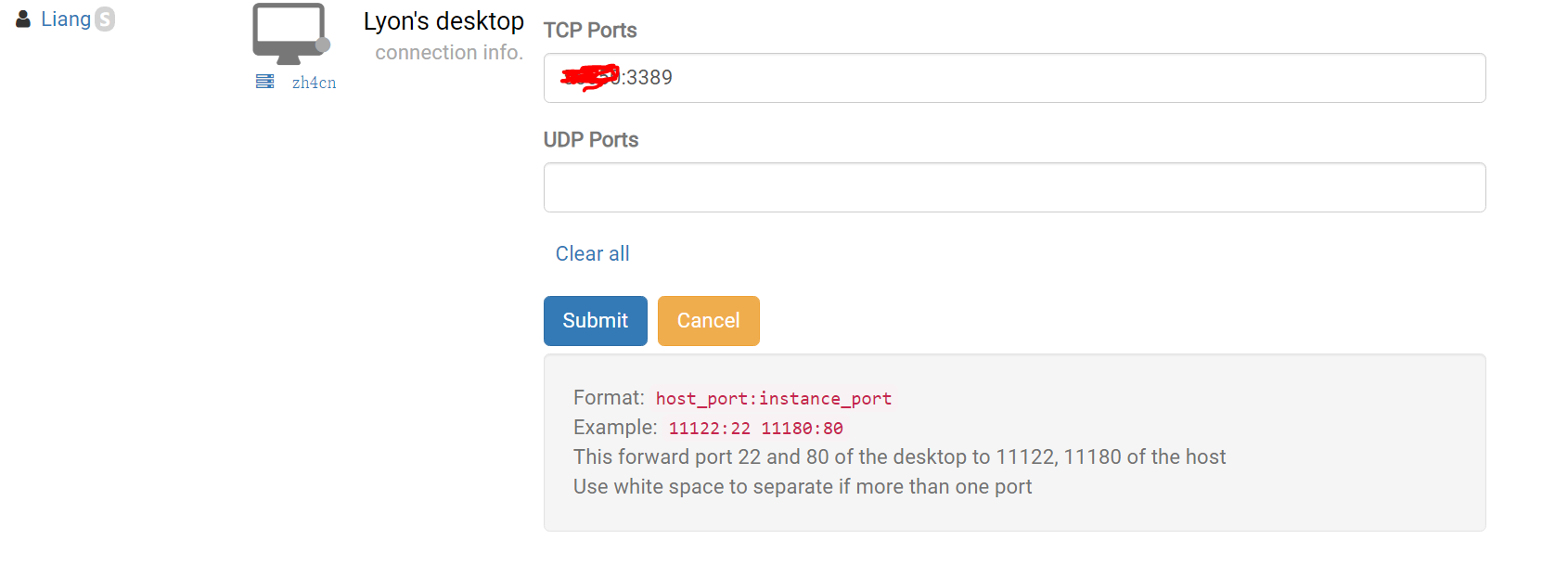Exemplu de redirecționare port RDP pentru Windows