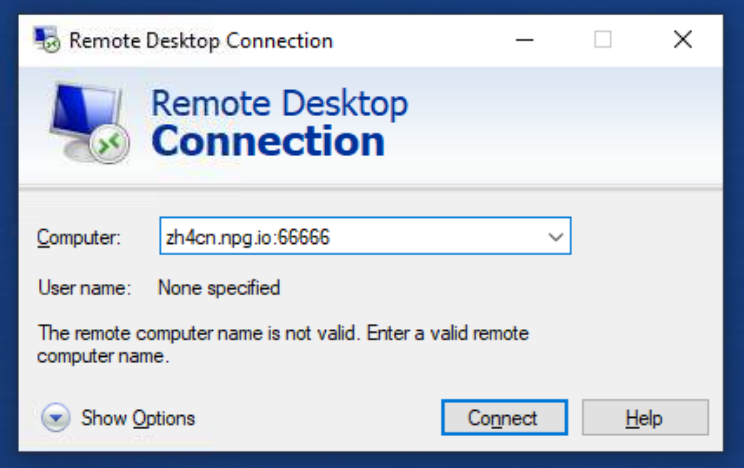 fereastră desktop remote